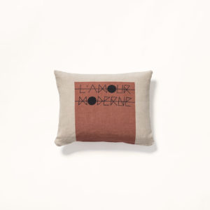 coussin amour moderne lin