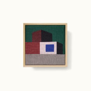 tableau textile patchwork archi moderne