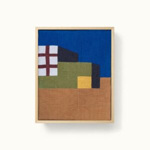 tableau textile maison cubiste
